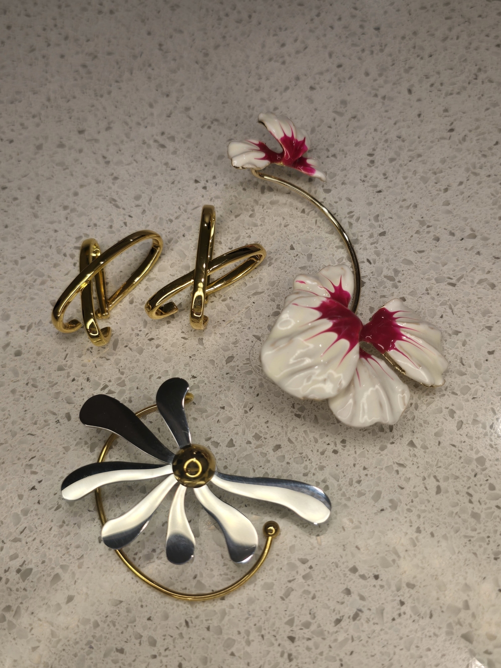 Statement Ear Cuff Set – Floral & Sculptural